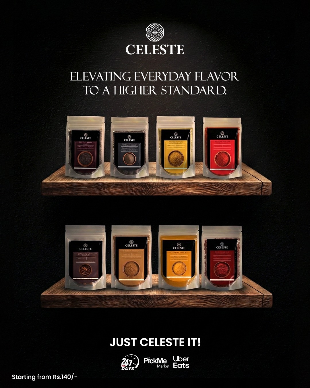 Celeste spice range